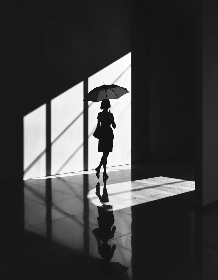 Create Abstract Black And White Scenes