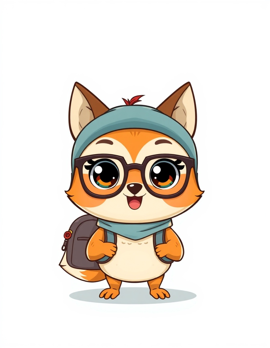 masterpiece, best quality, 4k, cartoon art, cute character, adorable, happy expression, big eyes, anthropomorphic, [Nume Animal, ex: fox, owl, bear], wearing [accesoriu, ex: a small backpack, tiny glasses], clean background, vibrant colors, vector art style, smooth shading, high contrast, ready for animationmasterpiece, best quality, 4k, cartoon art, cute character, adorable, happy expression, big eyes, anthropomorphic, [Nume Animal, ex: fox, owl, bear], wearing [accesoriu, ex: a small backpack, tiny glasses], clean background, vibrant colors, vector art style, smooth shading, high contrast, ready for animationmasterpiece, best quality, 4k, cartoon art, cute character, adorable, happy expression, big eyes, anthropomorphic, [Nume Animal, ex: fox, owl, bear], wearing [accesoriu, ex: a small backpack, tiny glasses], clean background, vibrant colors, vector art style, smooth shading, high contrast, ready for animation
