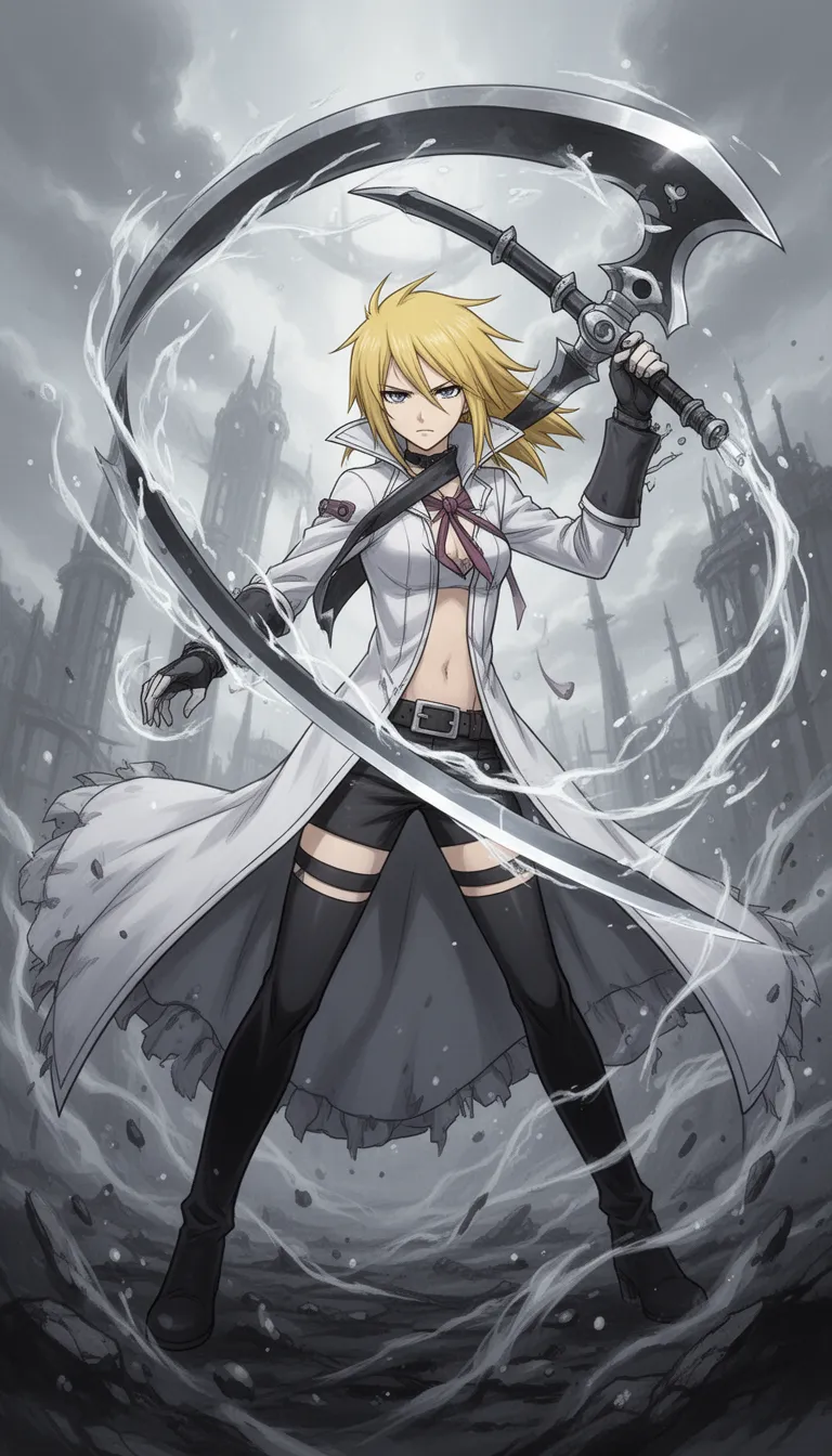 Maka Albarn from "Soul Eater" - This stoic beauty is a force to be reckoned with, wielding a scythe that slices through more than just ghosts