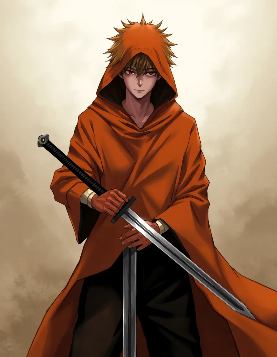 step 1 (deconstruction & filtering):
- subject: "ichigo from bleach"
- defined as: human/humanoid
- setting: (inferred) "battlefield" or "on a mission"
- style: " anime-style"
- filtered: removed the body descriptions as per human/humanoid subject type.

step 2 (reconstruction with new theme):
- use original subject: "ichigo from bleach"
- preserve original style: "anime-style"
- add clothing: since the original style is "anime-style", ichigo should be dressed in his typical outfit. "ichigo from bleach holds his mighty sword, wearing his iconic orange shinigami cloak and gloves."
- apply all remixes: the new style is "wrinkled". ichigo's cloak and gloves can be wrinkled to emphasize his wear, history, or natural imperfection. "ichigo's rugged shinigami cloak and worn gloves are covered in fine, aged creases and worn-out details, suggesting his long struggles as a soul reaper."

final output: "ichigo from bleach holds his mighty sword, wearing his iconic orange shinigami cloak and gloves that are covered in fine, aged creases and worn-out details, suggesting his long struggles as a soul reaper in an anime-style."