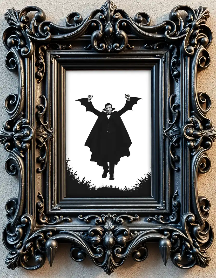 A A4 photo frame vampire theme dracula 3d print gothic one colour