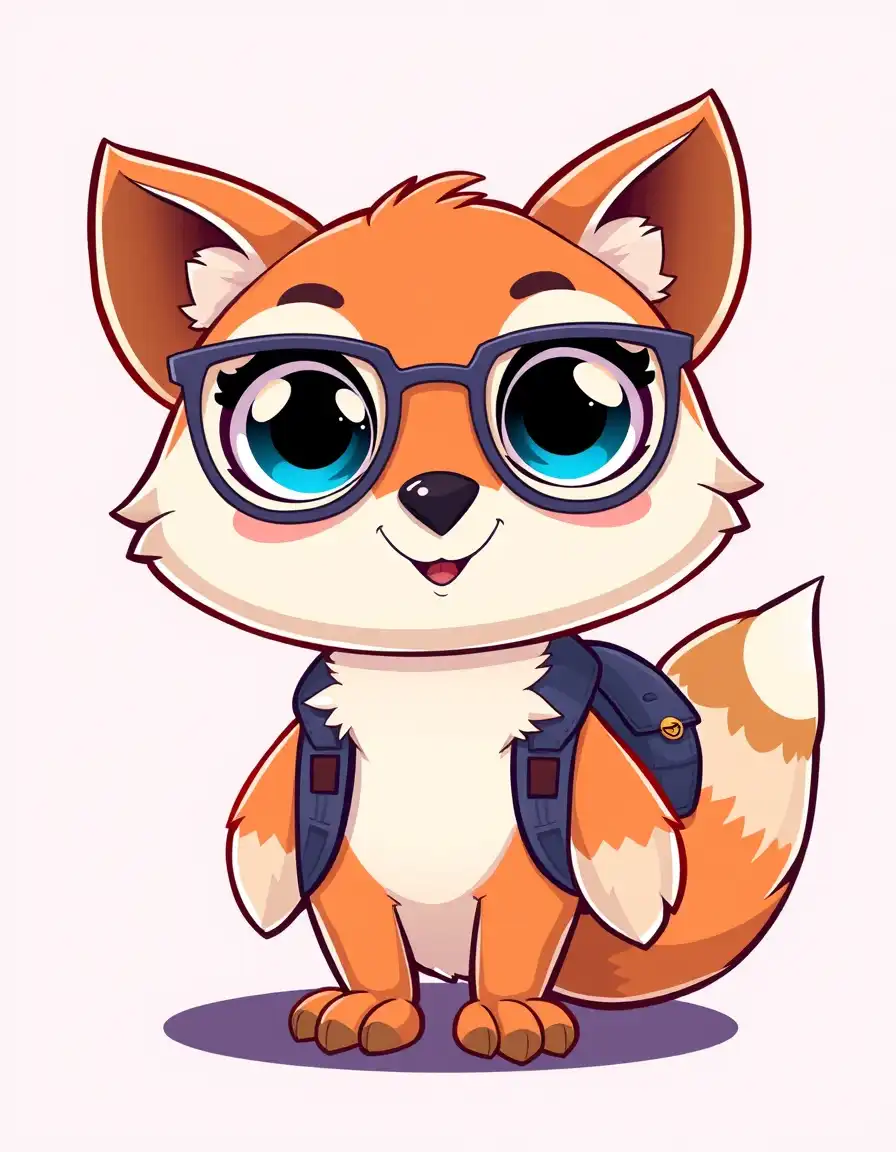 masterpiece, best quality, 4k, cartoon art, cute character, adorable, happy expression, big eyes, anthropomorphic, [Nume Animal, ex: fox, owl, bear], wearing [accesoriu, ex: a small backpack, tiny glasses], clean background, vibrant colors, vector art style, smooth shading, high contrast, ready for animationmasterpiece, best quality, 4k, cartoon art, cute character, adorable, happy expression, big eyes, anthropomorphic, [Nume Animal, ex: fox, owl, bear], wearing [accesoriu, ex: a small backpack, tiny glasses], clean background, vibrant colors, vector art style, smooth shading, high contrast, ready for animationmasterpiece, best quality, 4k, cartoon art, cute character, adorable, happy expression, big eyes, anthropomorphic, [Nume Animal, ex: fox, owl, bear], wearing [accesoriu, ex: a small backpack, tiny glasses], clean background, vibrant colors, vector art style, smooth shading, high contrast, ready for animation